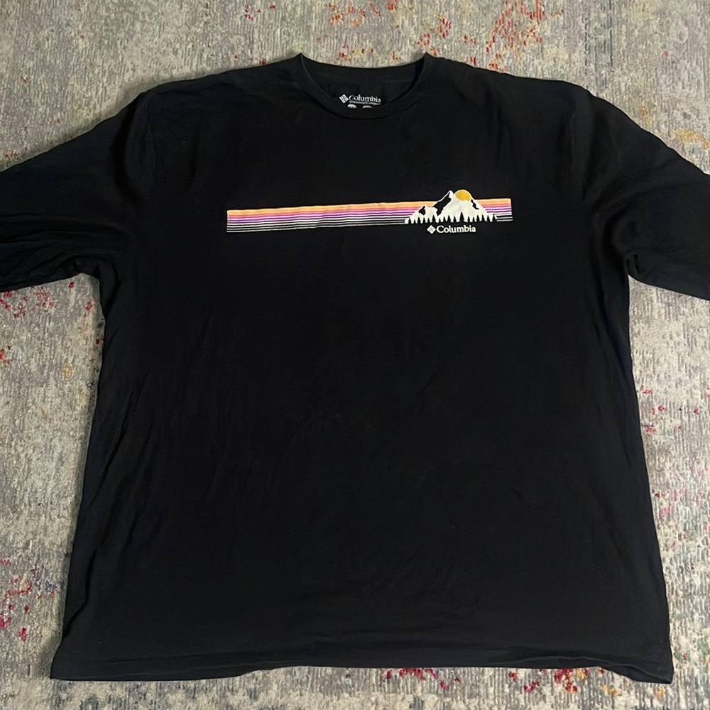 Columbia Long Sleeve Shirt, Size XXL, Color-Black